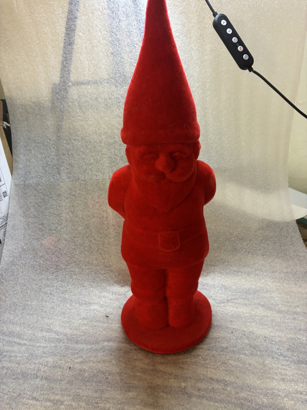 Red Velvet Gnome Figurine Home Accent